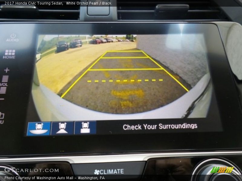 White Orchid Pearl / Black 2017 Honda Civic Touring Sedan