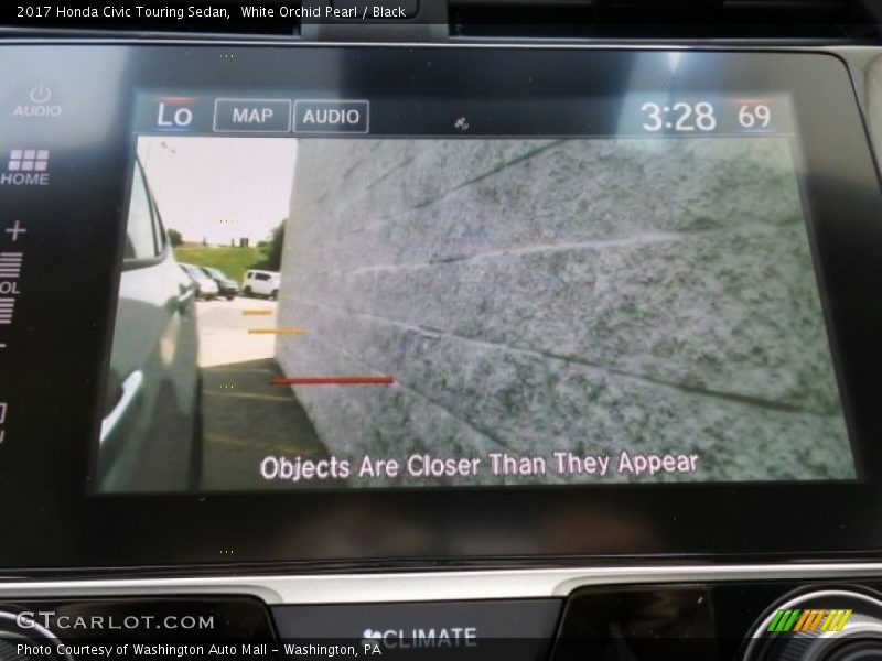 White Orchid Pearl / Black 2017 Honda Civic Touring Sedan