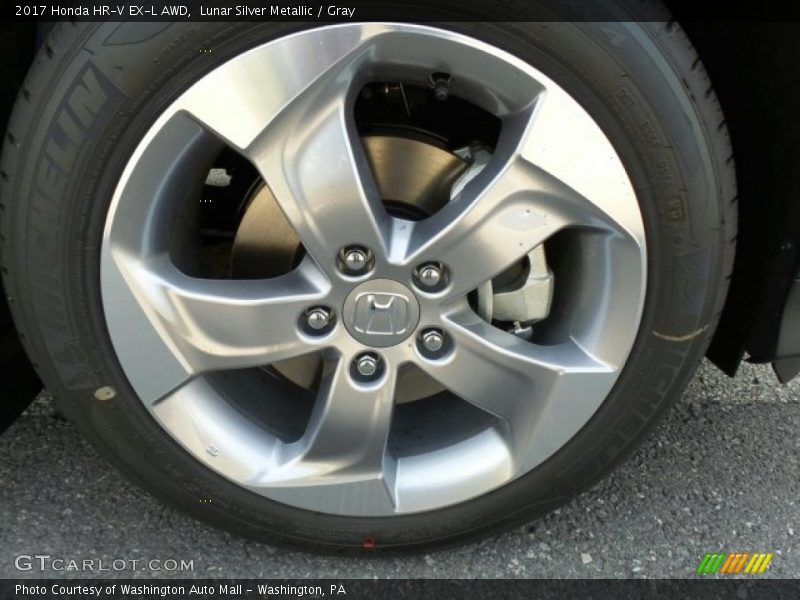 Lunar Silver Metallic / Gray 2017 Honda HR-V EX-L AWD