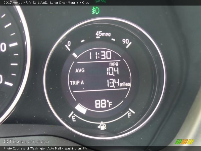 Lunar Silver Metallic / Gray 2017 Honda HR-V EX-L AWD