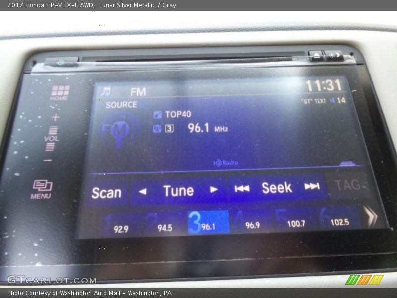 Lunar Silver Metallic / Gray 2017 Honda HR-V EX-L AWD