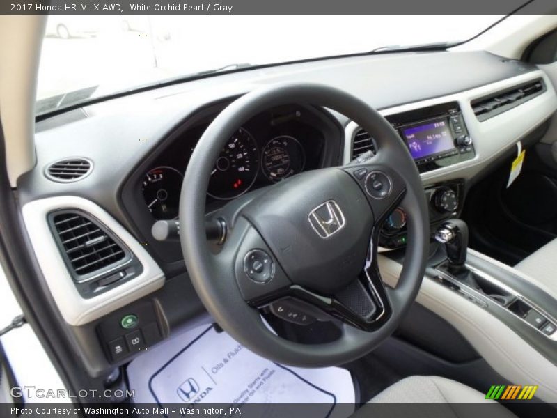 White Orchid Pearl / Gray 2017 Honda HR-V LX AWD