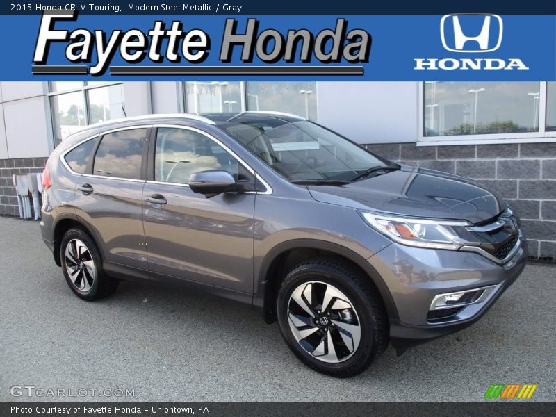 Modern Steel Metallic / Gray 2015 Honda CR-V Touring
