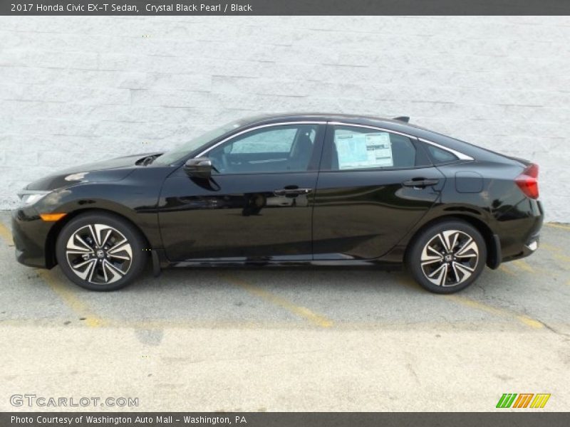 Crystal Black Pearl / Black 2017 Honda Civic EX-T Sedan