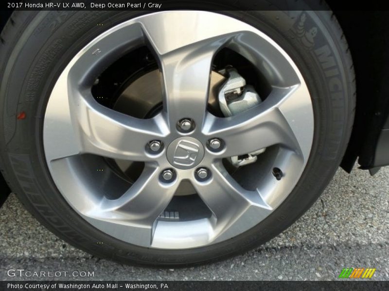 Deep Ocean Pearl / Gray 2017 Honda HR-V LX AWD