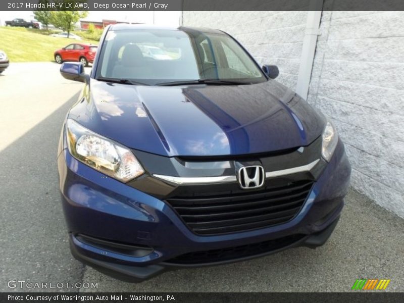 Deep Ocean Pearl / Gray 2017 Honda HR-V LX AWD