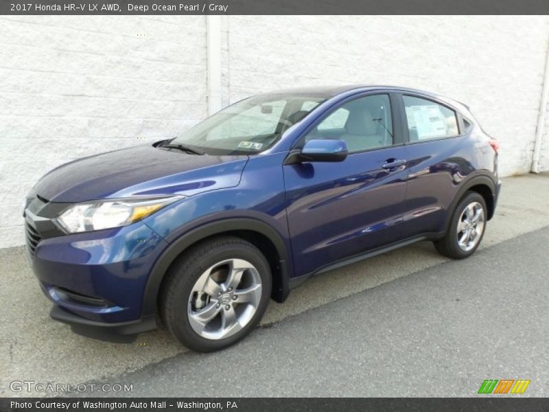 Deep Ocean Pearl / Gray 2017 Honda HR-V LX AWD