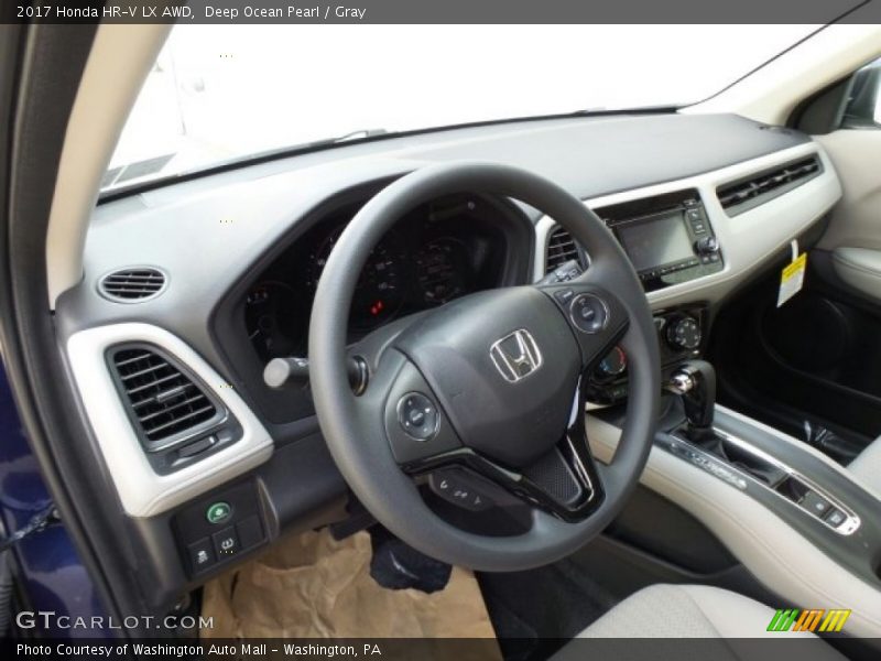 Deep Ocean Pearl / Gray 2017 Honda HR-V LX AWD