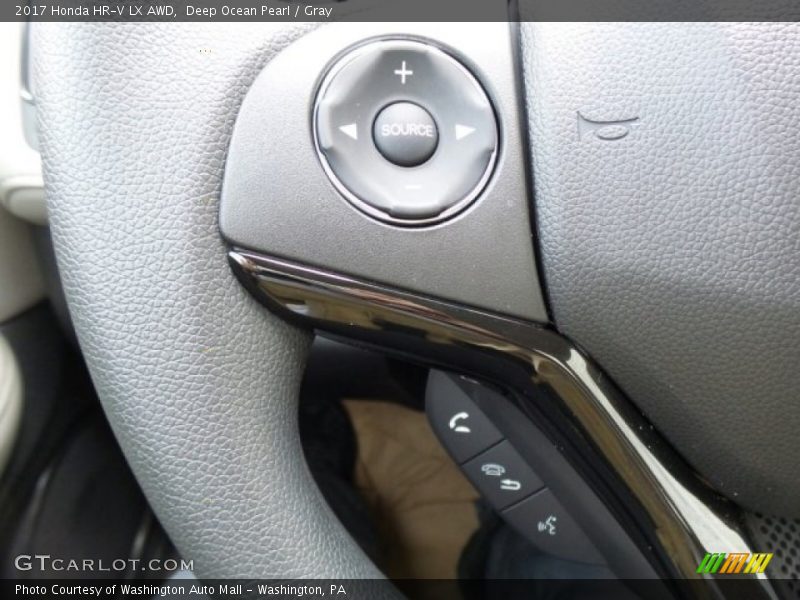 Deep Ocean Pearl / Gray 2017 Honda HR-V LX AWD