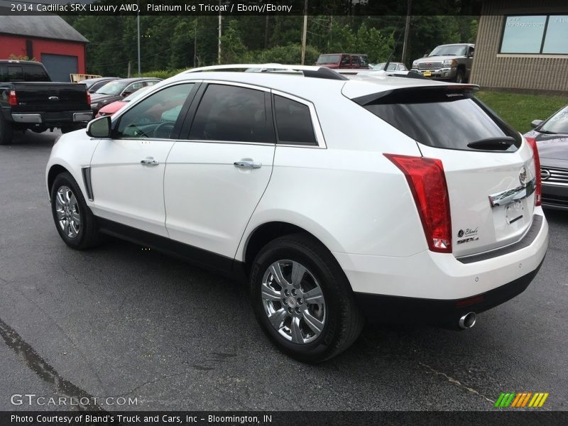 Platinum Ice Tricoat / Ebony/Ebony 2014 Cadillac SRX Luxury AWD
