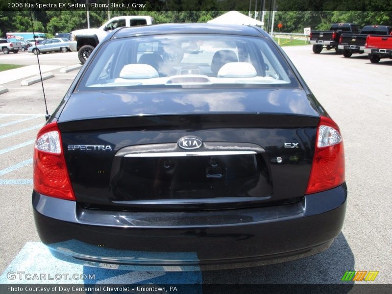 Ebony Black / Gray 2006 Kia Spectra EX Sedan