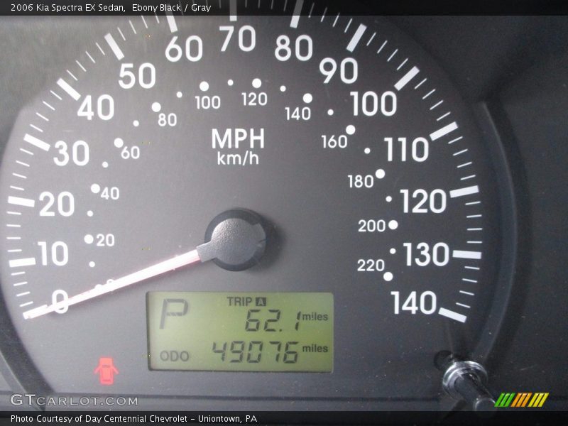 Ebony Black / Gray 2006 Kia Spectra EX Sedan