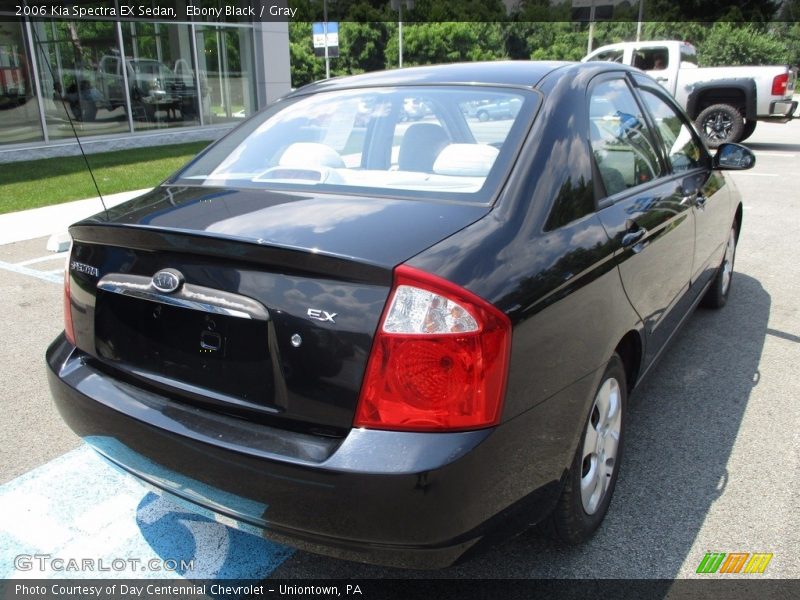 Ebony Black / Gray 2006 Kia Spectra EX Sedan