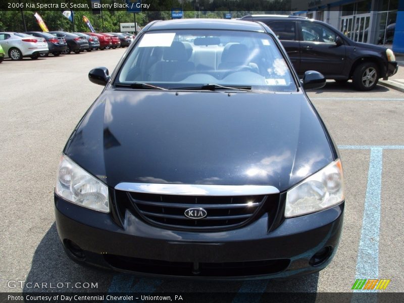 Ebony Black / Gray 2006 Kia Spectra EX Sedan