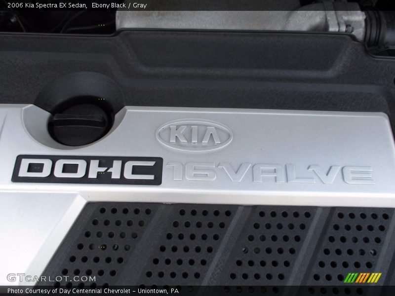 Ebony Black / Gray 2006 Kia Spectra EX Sedan