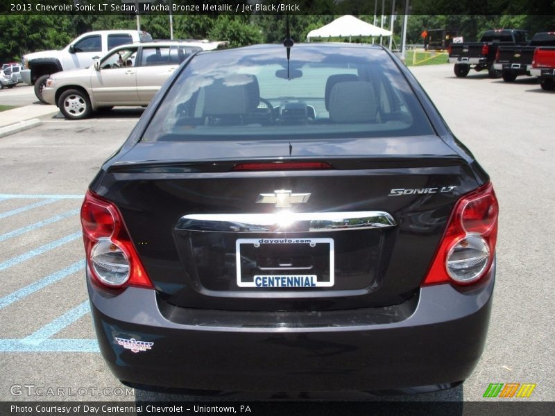 Mocha Bronze Metallic / Jet Black/Brick 2013 Chevrolet Sonic LT Sedan
