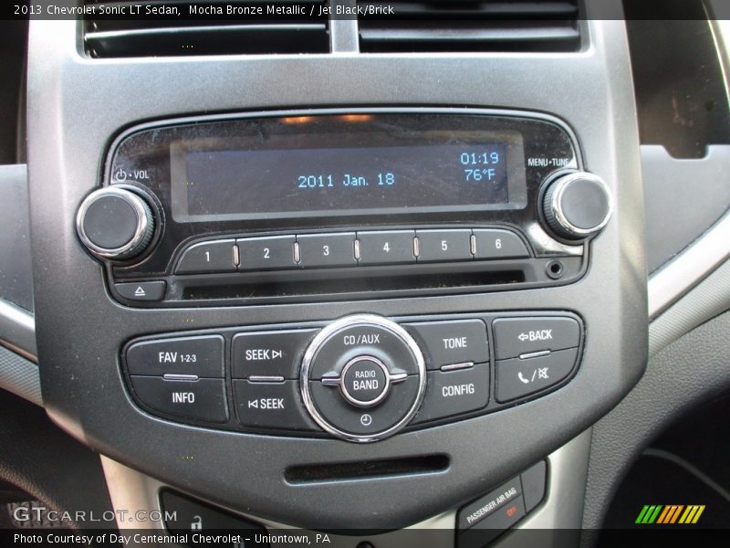Mocha Bronze Metallic / Jet Black/Brick 2013 Chevrolet Sonic LT Sedan