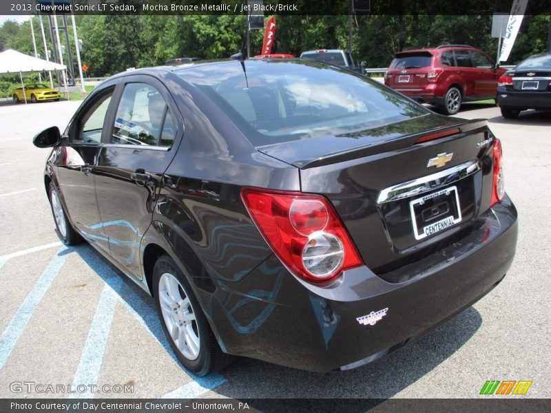 Mocha Bronze Metallic / Jet Black/Brick 2013 Chevrolet Sonic LT Sedan