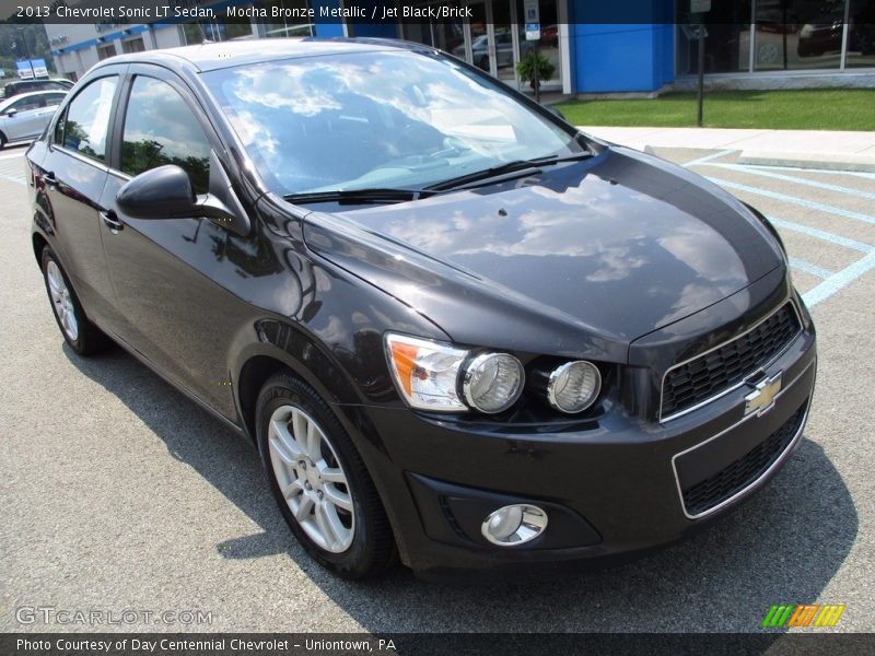 Mocha Bronze Metallic / Jet Black/Brick 2013 Chevrolet Sonic LT Sedan