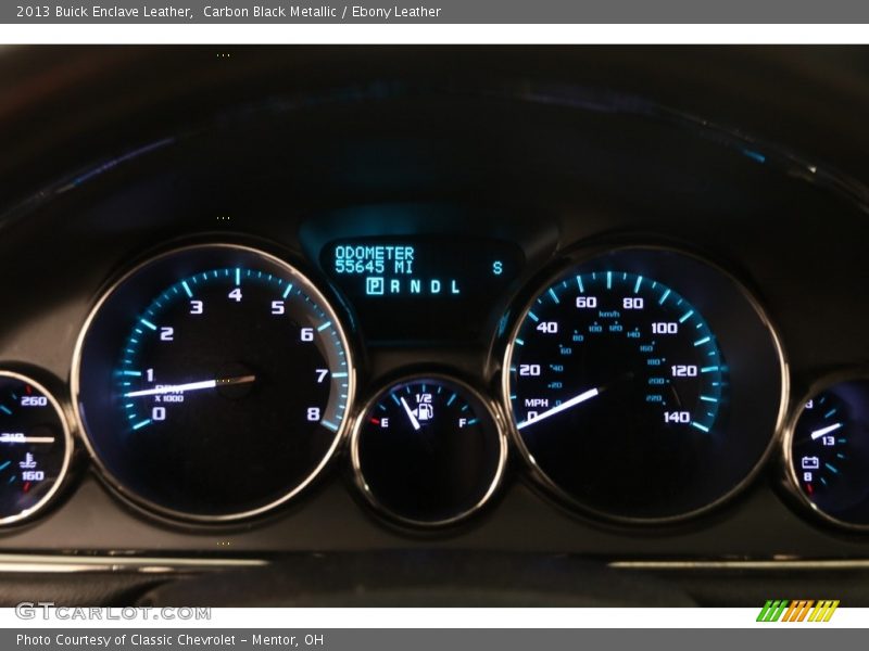 Carbon Black Metallic / Ebony Leather 2013 Buick Enclave Leather