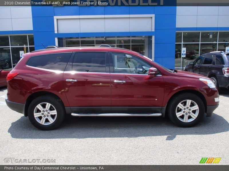 Red Jewel Tintcoat / Ebony 2010 Chevrolet Traverse LT AWD