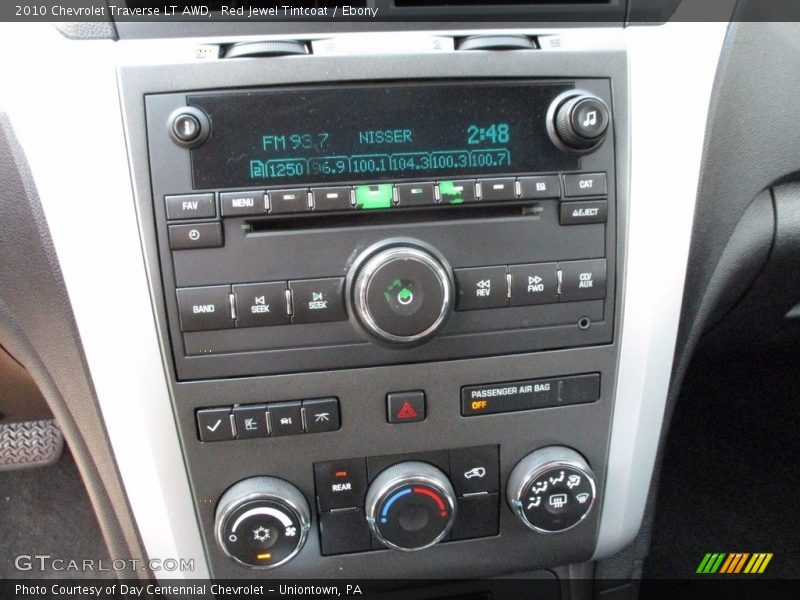 Red Jewel Tintcoat / Ebony 2010 Chevrolet Traverse LT AWD