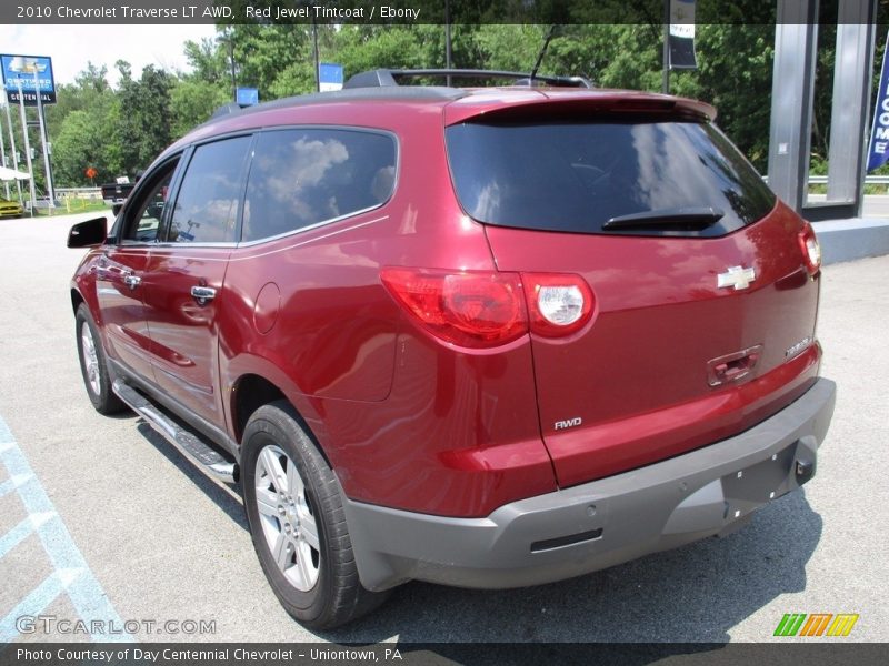 Red Jewel Tintcoat / Ebony 2010 Chevrolet Traverse LT AWD