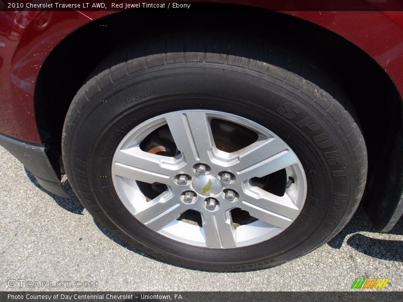 Red Jewel Tintcoat / Ebony 2010 Chevrolet Traverse LT AWD