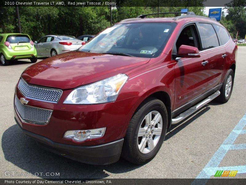 Red Jewel Tintcoat / Ebony 2010 Chevrolet Traverse LT AWD
