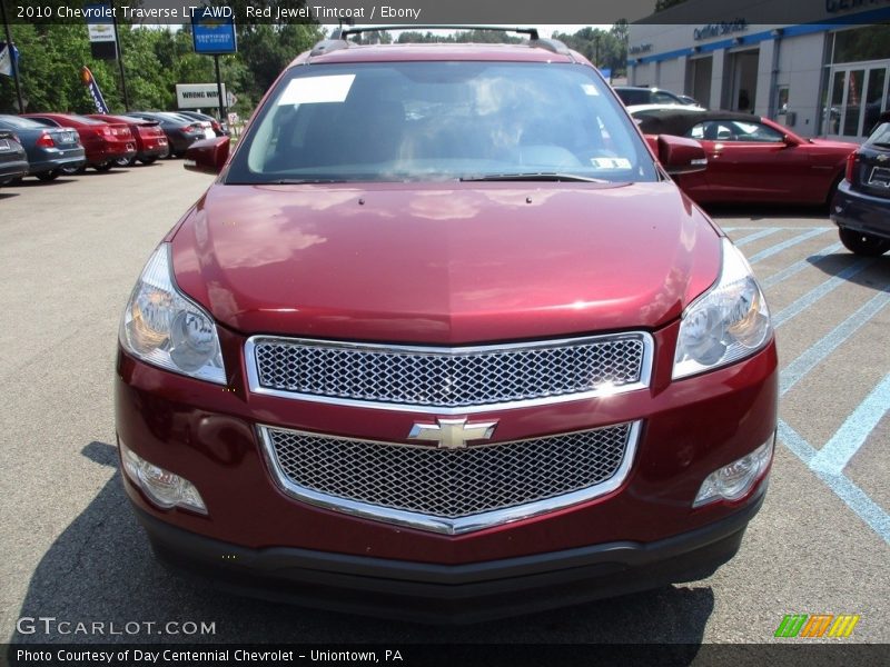 Red Jewel Tintcoat / Ebony 2010 Chevrolet Traverse LT AWD