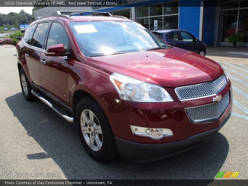 Red Jewel Tintcoat / Ebony 2010 Chevrolet Traverse LT AWD
