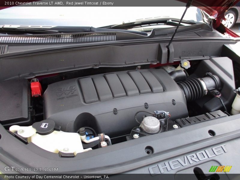 Red Jewel Tintcoat / Ebony 2010 Chevrolet Traverse LT AWD
