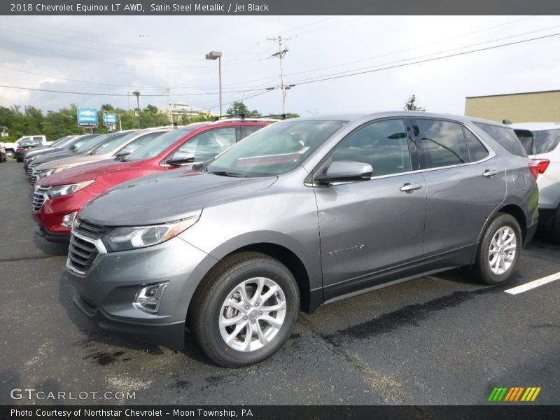 Satin Steel Metallic / Jet Black 2018 Chevrolet Equinox LT AWD