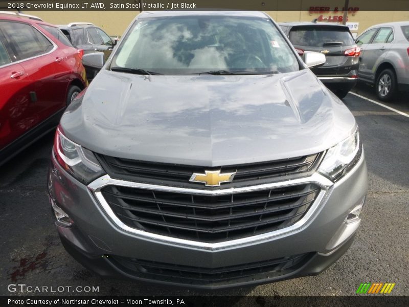 Satin Steel Metallic / Jet Black 2018 Chevrolet Equinox LT AWD