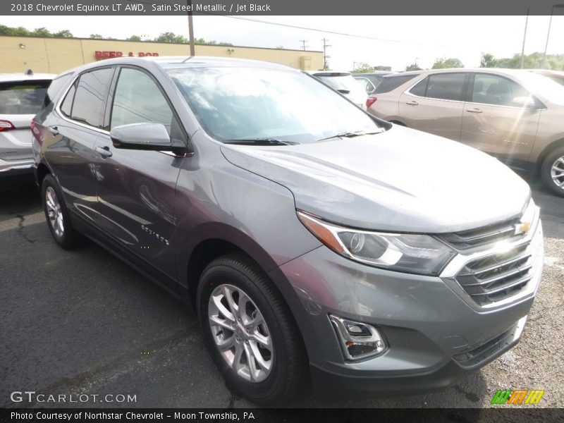 Satin Steel Metallic / Jet Black 2018 Chevrolet Equinox LT AWD