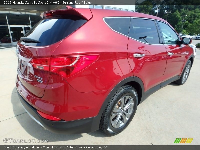 Serrano Red / Beige 2015 Hyundai Santa Fe Sport 2.4 AWD