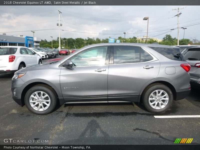 Satin Steel Metallic / Jet Black 2018 Chevrolet Equinox LT AWD