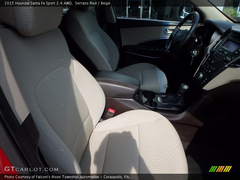 Serrano Red / Beige 2015 Hyundai Santa Fe Sport 2.4 AWD