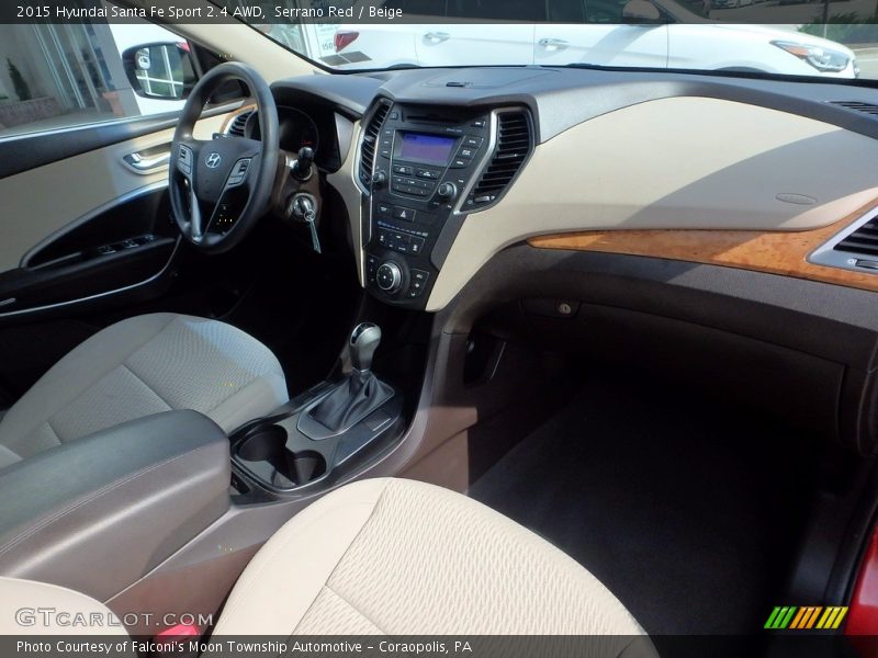 Serrano Red / Beige 2015 Hyundai Santa Fe Sport 2.4 AWD