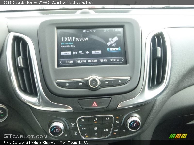 Satin Steel Metallic / Jet Black 2018 Chevrolet Equinox LT AWD