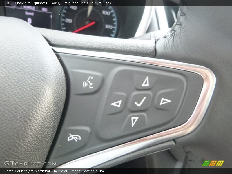 Satin Steel Metallic / Jet Black 2018 Chevrolet Equinox LT AWD