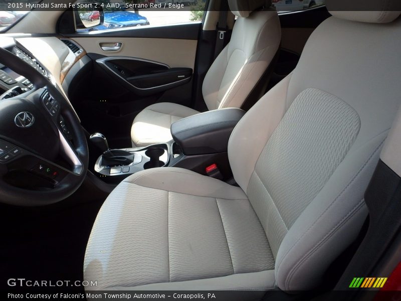 Serrano Red / Beige 2015 Hyundai Santa Fe Sport 2.4 AWD