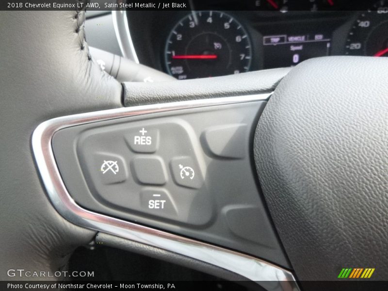 Satin Steel Metallic / Jet Black 2018 Chevrolet Equinox LT AWD