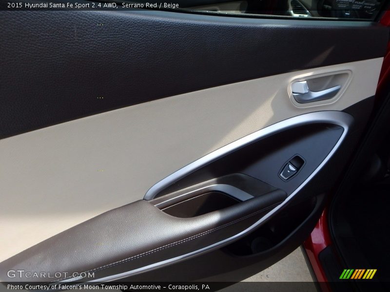 Serrano Red / Beige 2015 Hyundai Santa Fe Sport 2.4 AWD