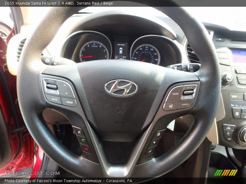 Serrano Red / Beige 2015 Hyundai Santa Fe Sport 2.4 AWD