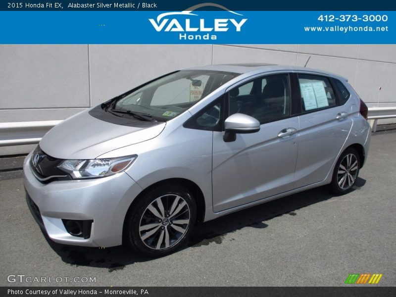Alabaster Silver Metallic / Black 2015 Honda Fit EX