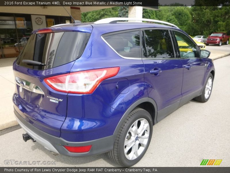 Deep Impact Blue Metallic / Medium Light Stone 2016 Ford Escape Titanium 4WD