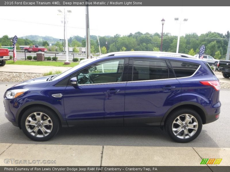 Deep Impact Blue Metallic / Medium Light Stone 2016 Ford Escape Titanium 4WD