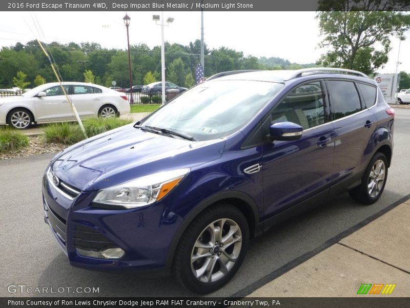 Deep Impact Blue Metallic / Medium Light Stone 2016 Ford Escape Titanium 4WD