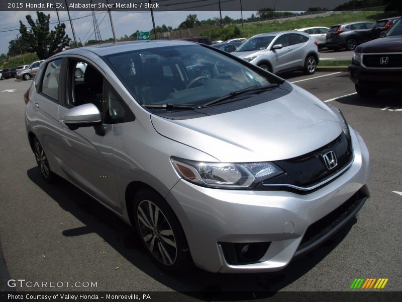 Alabaster Silver Metallic / Black 2015 Honda Fit EX